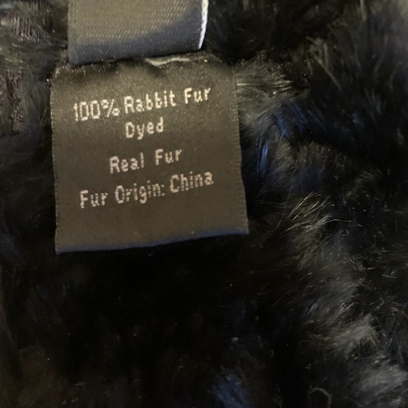 Surell Real Rabbit fur hat - Picture 2 of 2